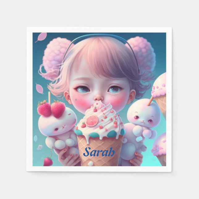 Kawaii glass pappersservett (Framsidan)