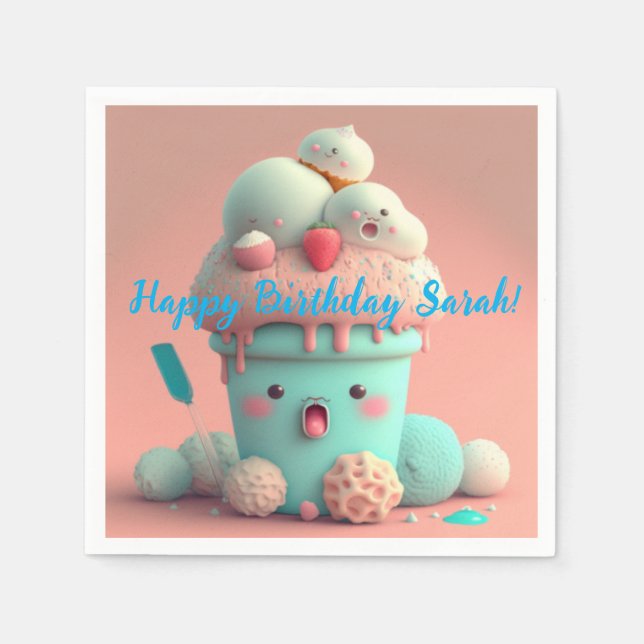 Kawaii glass pappersservett (Framsidan)