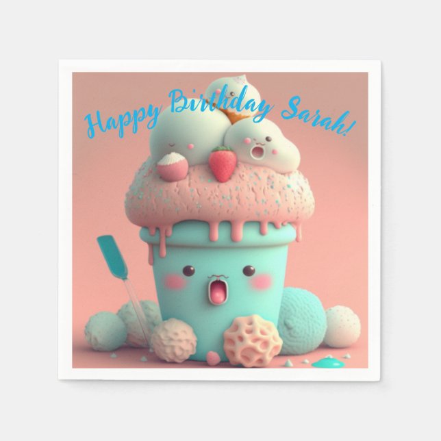 Kawaii glass pappersservett (Framsidan)