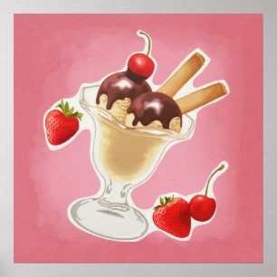 Kawaii glass poster