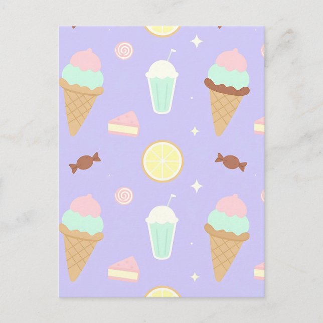 Kawaii Glass Strössel Mönster Vykort (Framsida)