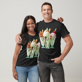 Kawaii Glass Trio Söta Efterrätstkaraktärer T Shirt