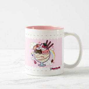 Kawaii glass Två-Tonad mugg