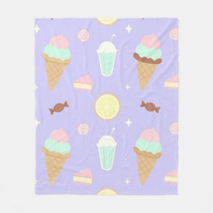 Kawaii Glasskalldesign Fleecefilt