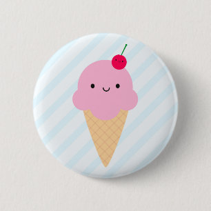 Kawaii glasskotte knapp