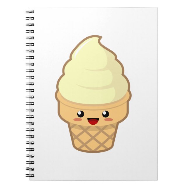 Kawaii Glasskrem Anteckningsbok (Framsidan)