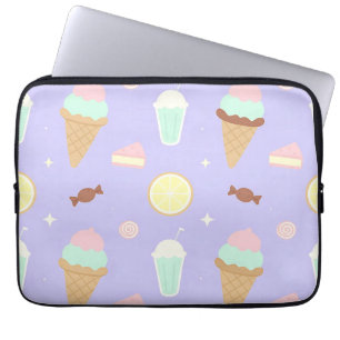 Kawaii Glasskrem Godis Mönster Laptop Fodral