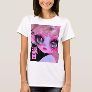 Kawaii Glitter Teary Ögon ’Namidame’ japanska T Shirt