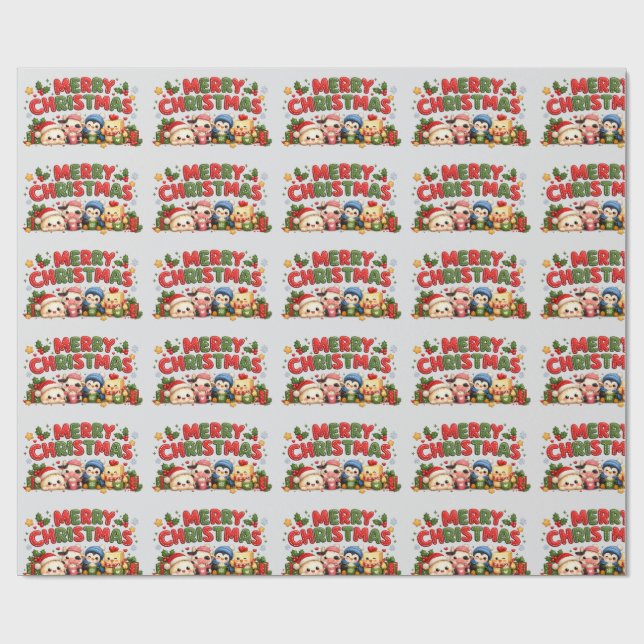 Kawaii God Jul Presentpapper (Platt)