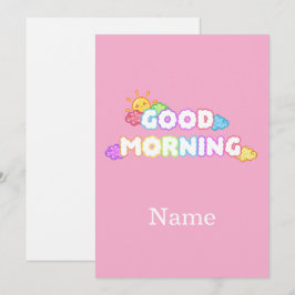 Kawaii God Morgon Sol & Regnbågsmoln Inbjudningar