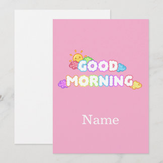 Kawaii God Morgon Sol & Regnbågsmoln Inbjudningar