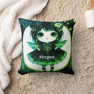 Kawaii Goth Girls Cute Personlig Gothic Chibi Kudde