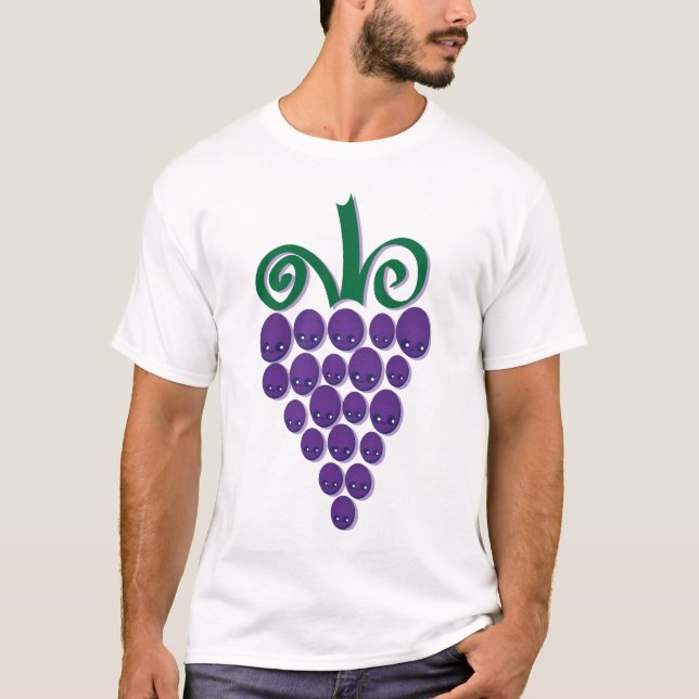 Kawaii Grapes T Shirt (Framsida)