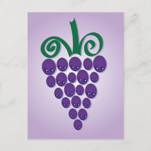 Kawaii Grapes Vykort