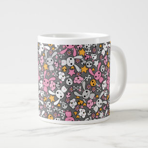 kawaii grått mönster jumbo mugg