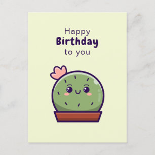 Kawaii Grattis på födelsedagen Card Vykort