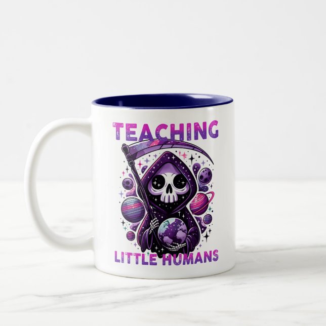 Kawaii Grim Reaper Teacher Coffee Mugg (Vänster)