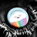 Kawaii Grmpy Cloud och Rainbows Knapp<br><div class="desc">Grumpy Kawaii Cloud and Rainbows-knapp - Den här knappdesignen är särskilt gjord för de inte så glansigt lycklig-folk som du vet vem du är. Säg bara nej till giftig positivitet med ett leende på ansikte med superskojet Kawaii stil molnknapp.</div>