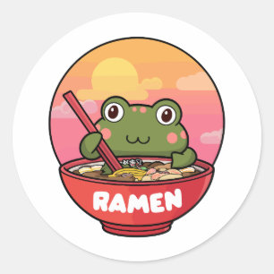 Kawaii grodynga runt klistermärke