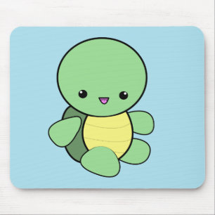 Kawaii grönt baby sköldpadda musmatta