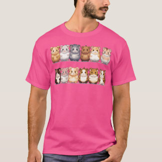 Kawaii Group of AdwillHamsters in different Col T Shirt
