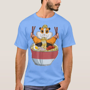 Kawaii Guinea Gris Ramen Noodles I Otaku Anime Gui T Shirt