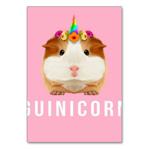 Kawaii Guinea Gris Unicorn Funny Pet Owner Gifts Bordsnummer