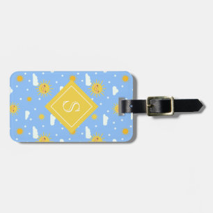 Kawaii Gult Sol och Cloud Mönster Bagagebricka
