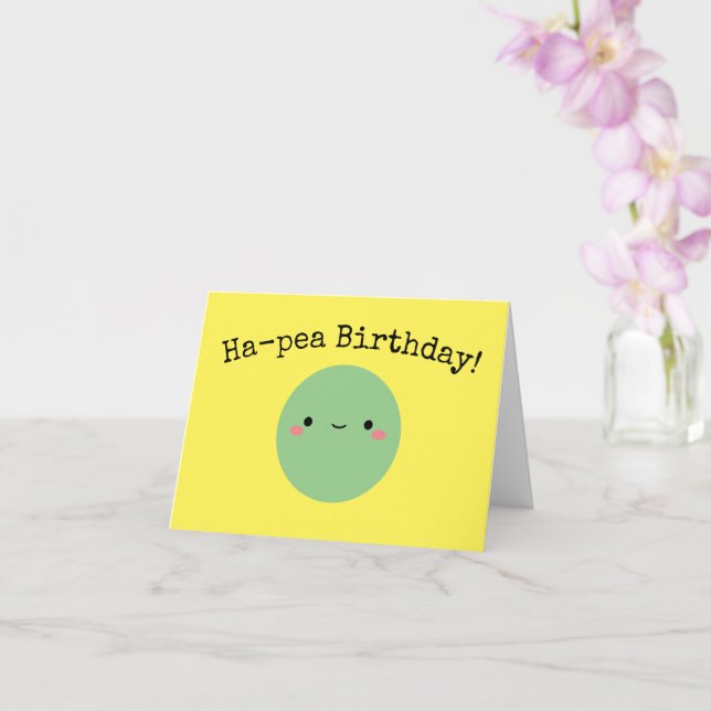 Kawaii Ha-pea Birthday | Kort (Orkide)