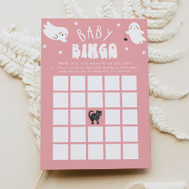 Kawaii Halloween Baby Shower Bingo Game Card Inbjudningar