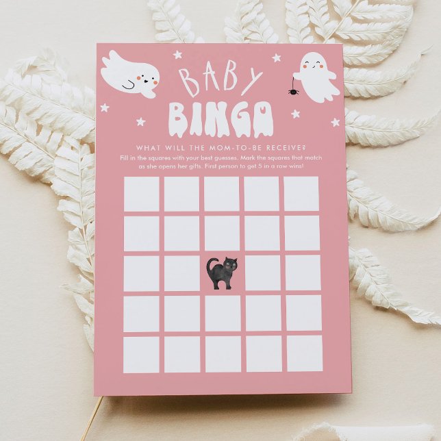 Kawaii Halloween Baby Shower Bingo Game Card Inbjudningar (Skapare uppladdad)
