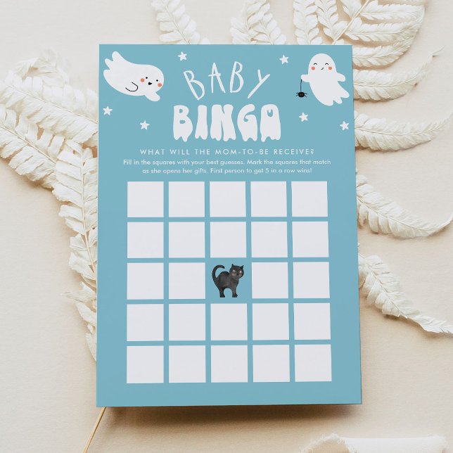 Kawaii Halloween Baby Shower Bingo Game Card Inbjudningar (Skapare uppladdad)