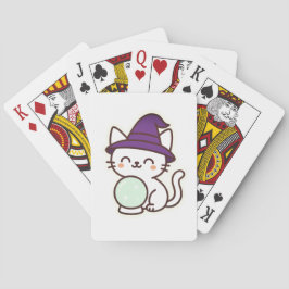 Kawaii Halloween Cat - Magic & Adsible Spooky Casinokort