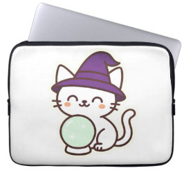 Kawaii Halloween Cat - Magic & Adsible Spooky Laptop Fodral