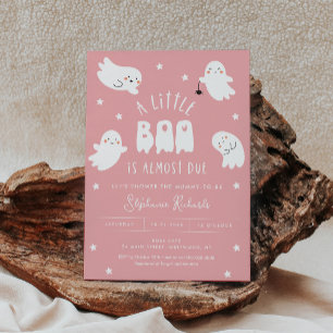 Kawaii Halloween Cute Ghost Baby Shower-inbjudan Inbjudningar