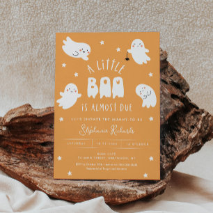 Kawaii Halloween Cute Ghost Baby Shower-inbjudan Inbjudningar