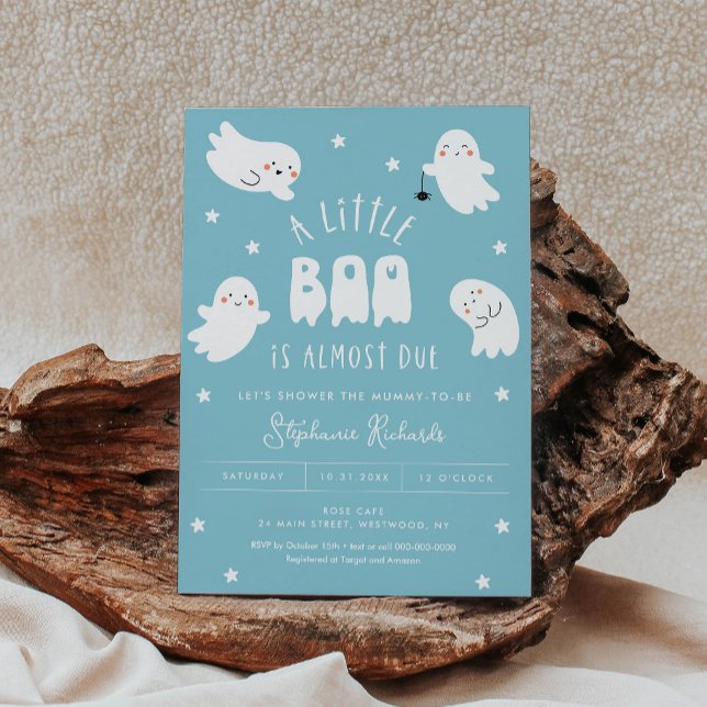 Kawaii Halloween Cute Ghost Baby Shower-inbjudan Inbjudningar (Skapare uppladdad)