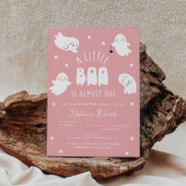 Kawaii Halloween Cute Ghost Baby Shower-inbjudan Inbjudningar