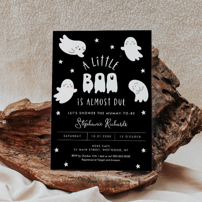 Kawaii Halloween Cute Ghost Baby Shower-inbjudan Inbjudningar (Skapare uppladdad)