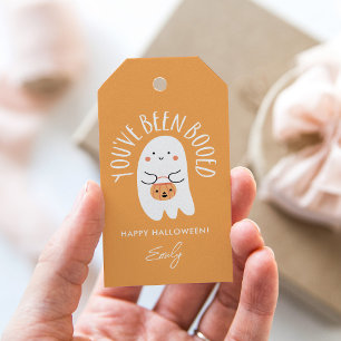 Kawaii Halloween Du har blivit Booed Märkre Presentetikett