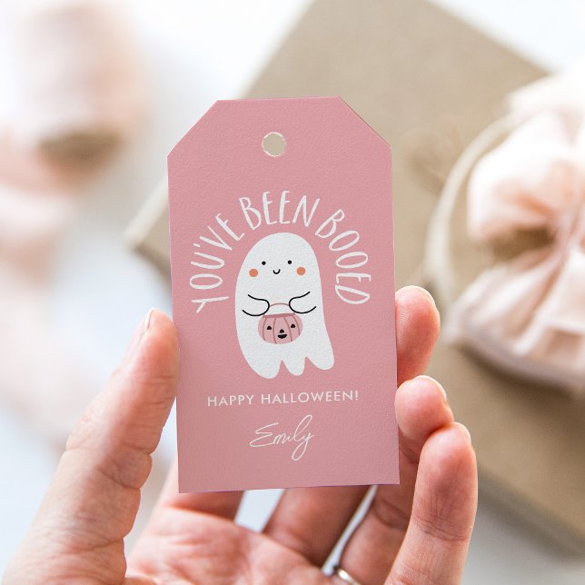Kawaii Halloween Du har blivit Booed Märkre Presentetikett (Skapare uppladdad)