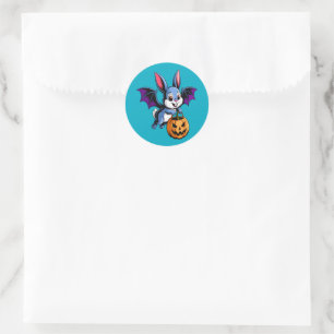 Kawaii Halloween Fladdermus Bunny Runt Klistermärke