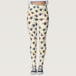 Kawaii Halloween Fladdermus Mönster med stenar Leg Leggings