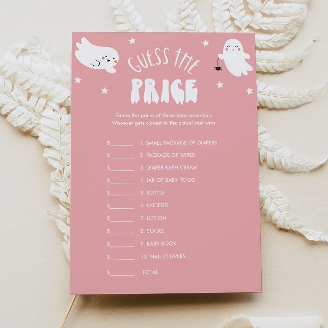 Kawaii Halloween gissar det Prisa babyvisarspelet Inbjudningar (Skapare uppladdad)