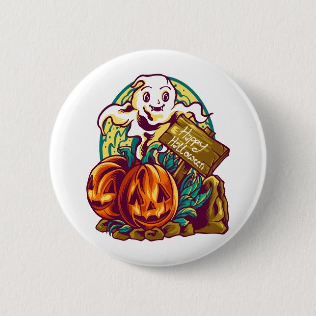 kawaii halloween knapp (Framsida)