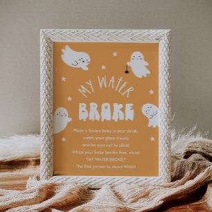 Kawaii Halloween Mitt Vatten Fattiga babystöldspel Poster
