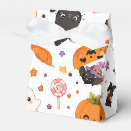 Kawaii Halloween-mönster med söta pumpor Presentaskar