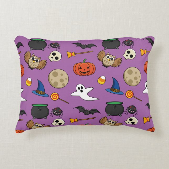 Kawaii Halloween Pack Prydnadskudde (Framsidan)
