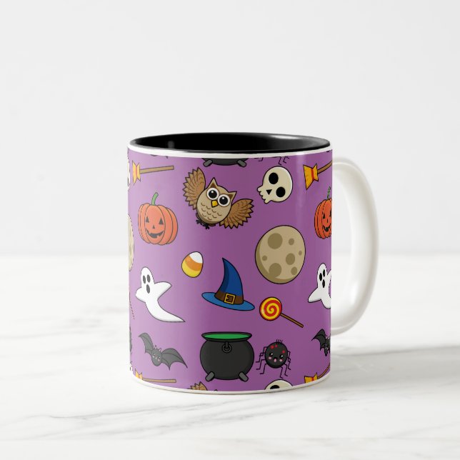 Kawaii Halloween Pack Två-Tonad Mugg (Framsida höger)
