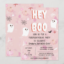 Kawaii Halloween Rosa Ghost Birthday Hej Boo